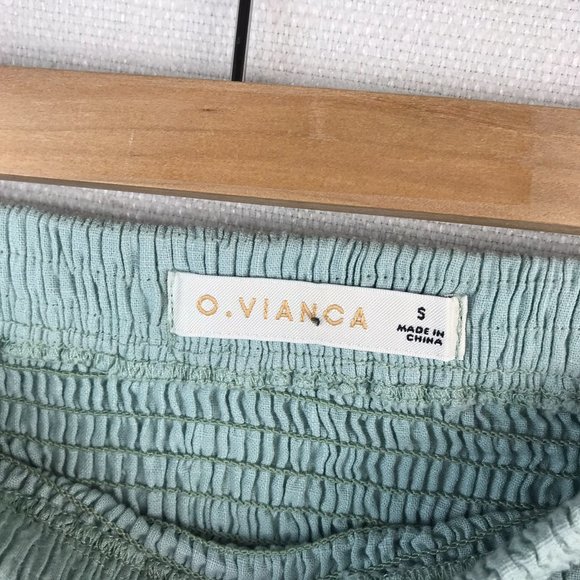 O.Vianca Blue Ruched Mini Skirt - Picture 2 of 5